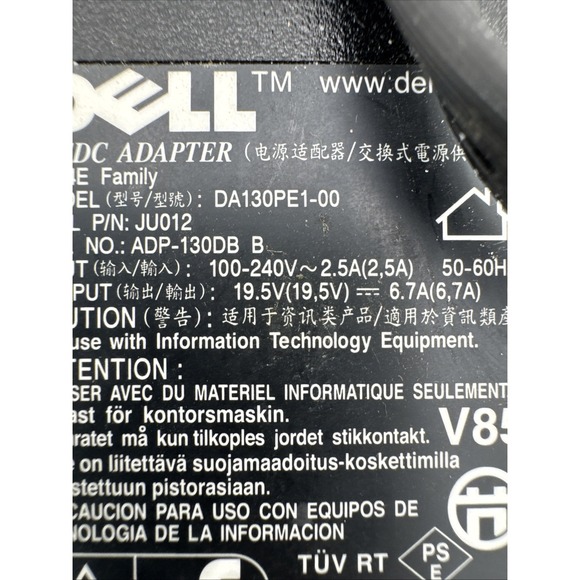 DELL DA130PE1-00 19.5V 6.7A Genuine Original AC Power Adapter Charger - Picture 8 of 14